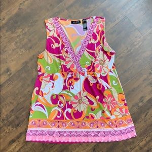 Cute Liz Claiborne sleeveless blouse L Axcess